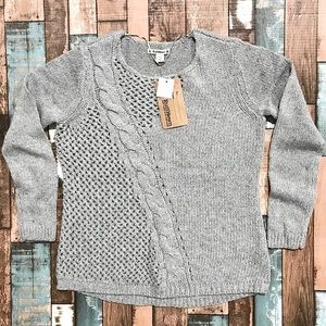 🎉Host Pick🎊NWT Ruff Hewn Wool Open Knit Detail Crew Sweater